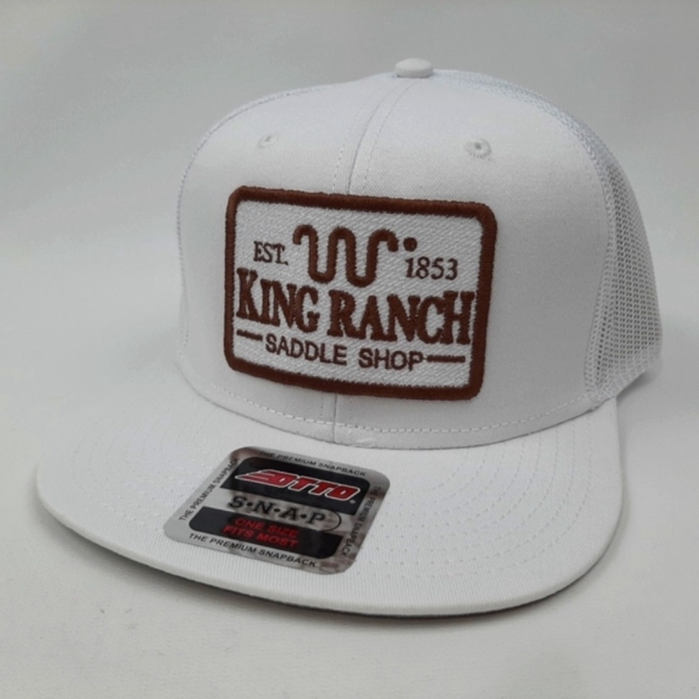 King Ranch Embroidered Patch Flat Bill Trucker Me… - image 1